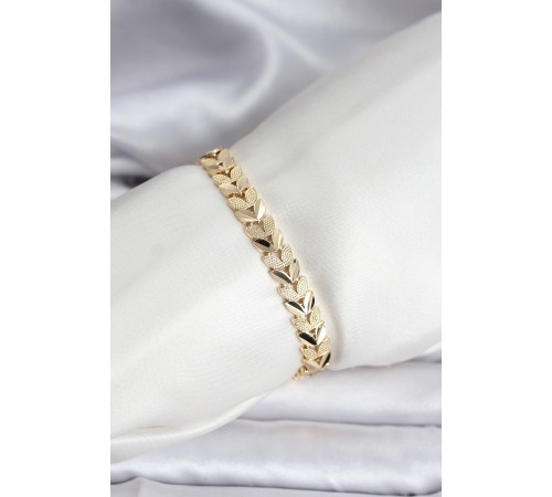 14K Gold Renk Kaplama Başak Model CM Kadın Bileklik