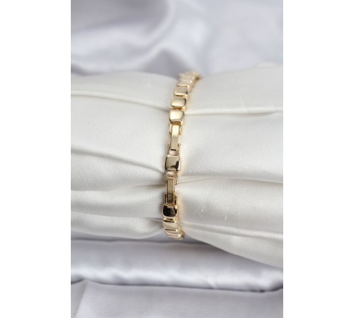 14K Gold Renk Kaplama Zirkon Taşlı CM Kadın Bileklik