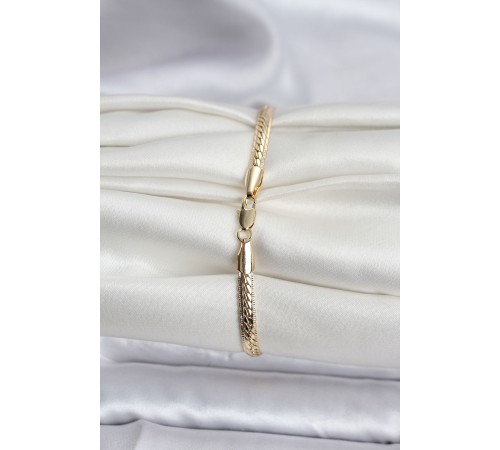 14K Gold Renk Kaplama Lazer Ezme Zincir Model CM Kadın Bileklik