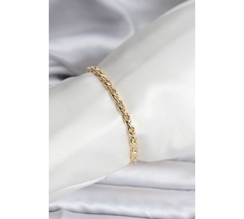 14K Gold Renk Kaplama Zincir Model Kadın CM Bileklik