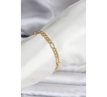 14K Gold Renk Kaplama Lazerli Zincir Model CM Kadın Bileklik