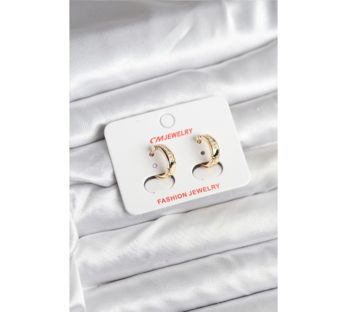 14K Gold Renk Kaplama CM Kadın Küpe