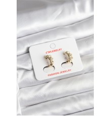 14K Gold Renk Kaplama CM Kadın Küpe