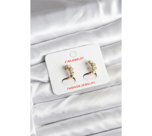 14K Gold Renk Kaplama CM Kadın Küpe