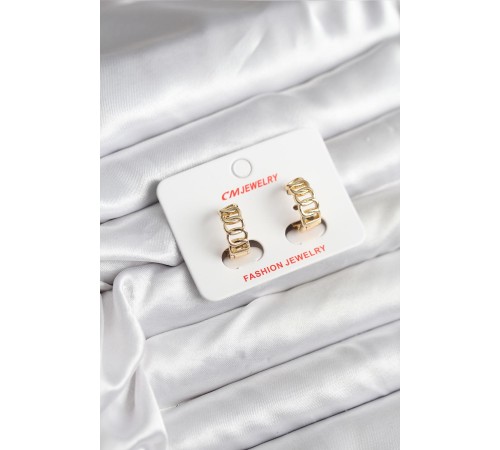 14K Gold Renk Kaplama Samanyolu Model CM Kadın Küpe