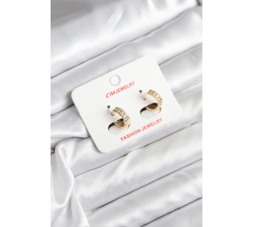 14K Gold Renk Kaplama CM Kadın Küpe