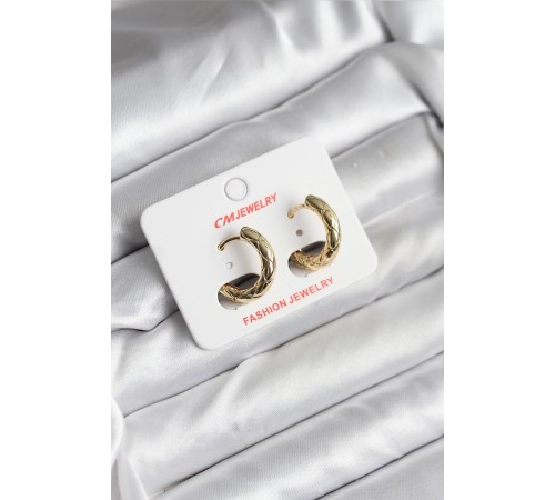 14K Gold Renk Kaplama CM Kadın Küpe