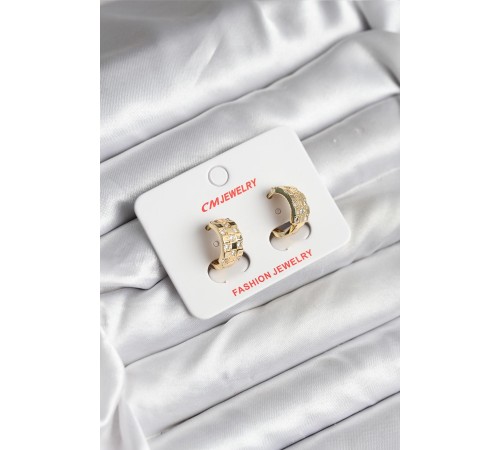 14K Gold Renk Kaplama CM Kadın Küpe