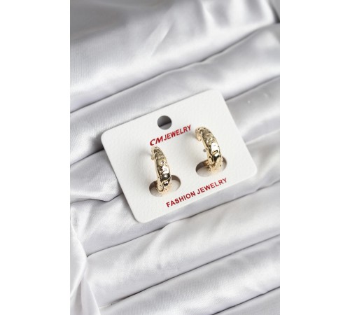 14K Gold Renk Kaplama CM Kadın Küpe