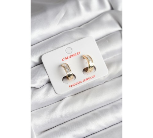 14K Gold Renk Kaplama CM Kadın Küpe