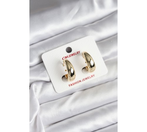 14K Gold Renk Kaplama Halka CM Kadın Küpe