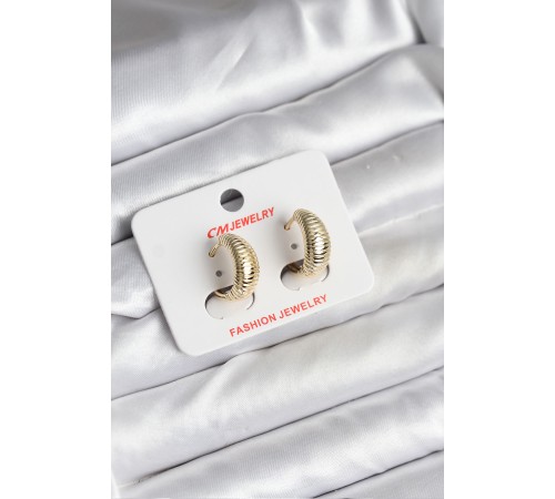 14K Gold Renk Kaplama CM Kadın Küpe