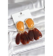 Pirinç Gold Renk Vintage Model Kadın Küpe