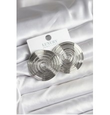 Pirinç Gümüş Renk Circle Model Kadın Küpe