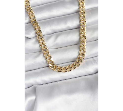 14K Gold Renk Kaplama Kalın Zincir Model CM Kadın Kolye