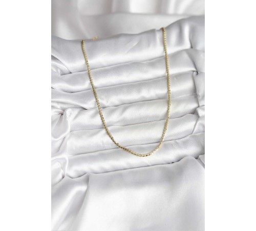 14K Gold Renk Kaplama Ezme Zincir Model CM Kadın Kolye