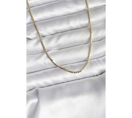 14K Gold Renk Kaplama Ezme Zincir Model CM Kadın Kolye