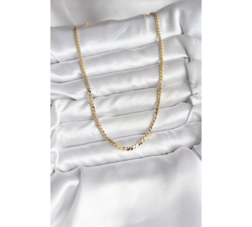 14K Gold Renk Kaplama Ezme Yılan Zincir Model CM Kadın Kolye