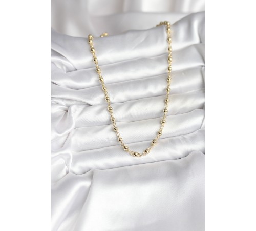 14K Gold Renk Kaplama Topçuklu Zincir Model CM Kadın Kolye