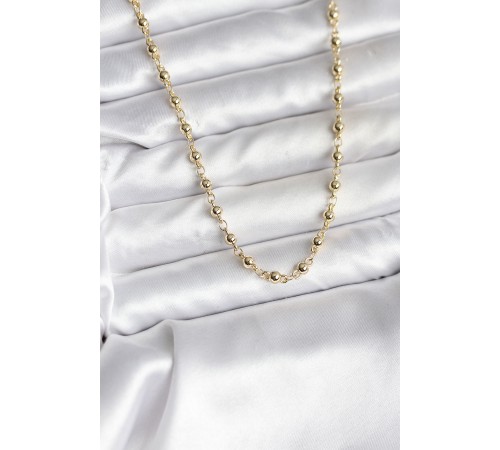 14K Gold Renk Kaplama Topçuklu Zincir Model CM Kadın Kolye