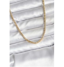 14K Gold Renk Kaplama Boru Zincir Model CM Kadın Kolye