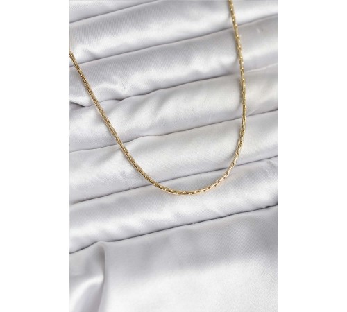 14K Gold Renk Kaplama İnce Zincir Model CM Kadın Kolye