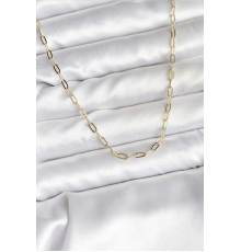 14K Gold Renk Kaplama Ataç Zincir Model CM Kadın Kolye