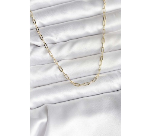 14K Gold Renk Kaplama Ataç Zincir Model CM Kadın Kolye