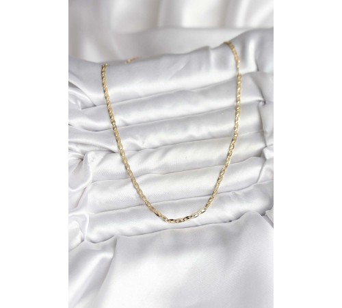 14K Gold Renk Kaplama Ezme Zincir Model CM Kadın Kolye