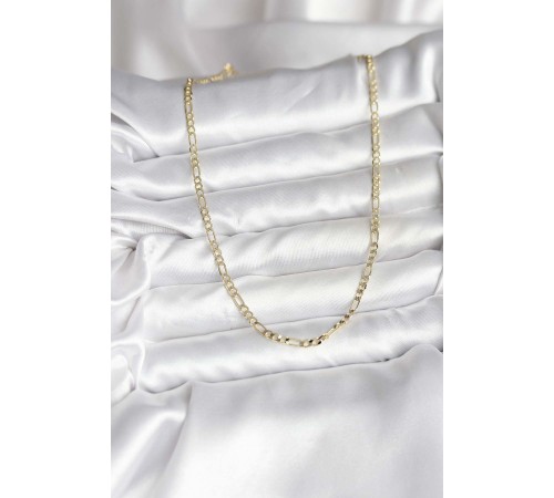 14K Gold Renk Kaplama Kuşgözü Zincir Model Pirinç CM Kadın Kolye