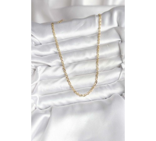 14K Gold Renk Kaplama Ezme Plaka Model CM Kadın Kolye