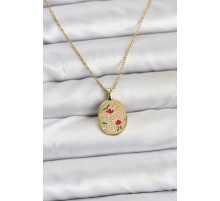 316L Çelik Zincir Gold Renk Fil Figürlü Kadın Kolye