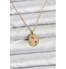 316L Çelik Zincir Gold Renk Fil Figürlü Kadın Kolye