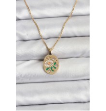 316L Çelik Zincir Papatya Figürlü Kadın Kolye