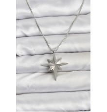 316L Çelik Zincir Gümüş Renk Kutup Yıldızı Model 60 cm Zincir Kadın Kolye