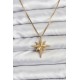 316L Çelik Zincir Gold Renk Kutup Yıldızı Model 60 cm Zincir Kadın Kolye