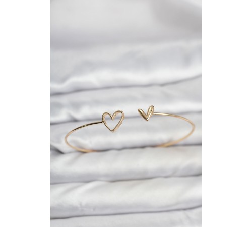 Kalp Model Gold Renk Bileklik