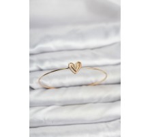 Kalp Model Gold Renk Bileklik