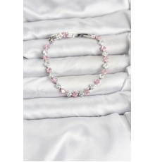 Kare Zirkon Taşlı Gümüş Renk Kadın Bileklik