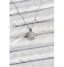 316L Çelik Zincir Gümüş Renk Baget Model Kadın Kolye