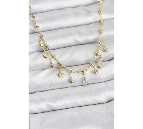 316L Çelik Zincir Gold Renk Kolye