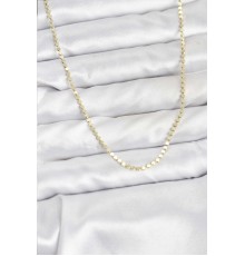 316L Çelik Gold Renk İnce Ezme Zincir Kadın Kolye