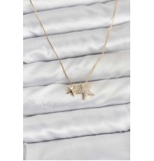 Gold Renk Pirinç Minimal Yıldız Model Kadın Kolye