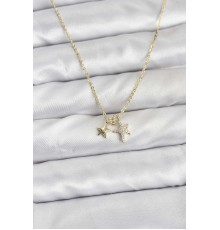 Pirinç Gold Renk Yıldız Minimal Kadın Kolye