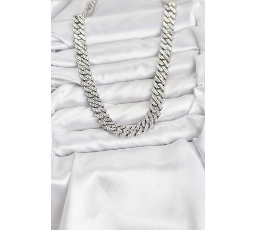 Pirinç Cuba Chain Gurmet Model Kolye