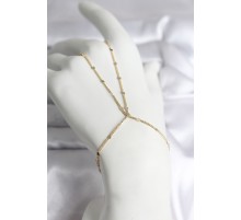 316L Çelik Gold Renk Parçalı Ezme Zincir Model Kadın Şahmeran