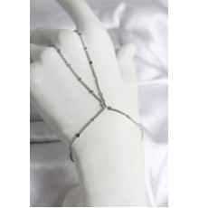 316L Çelik Gümüş Renk Parçalı Ezme Zincir Model Kadın Şahmeran