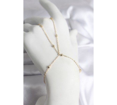 316L Çelik Gold Renk Topçuk Zincir Model Kadın Şahmeran