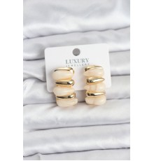 Krem Renk Pirinç Vintage Kadın Küpe