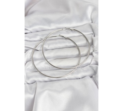 316L Çelik Gümüş Renk 75 mm Halka Küpe